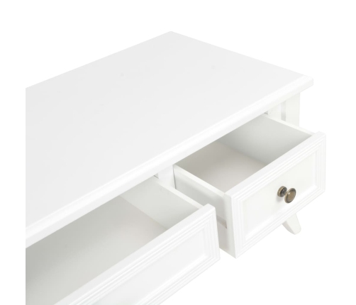 Mueble para TV de madera blanco 100x35x35 cm