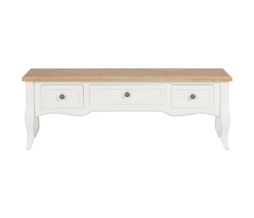 Mueble para TV de madera blanco 100x35x35 cm