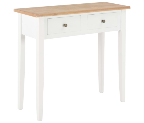 Mesa consola tocador de madera blanca 79x30x74 cm