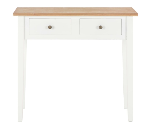 Mesa consola tocador de madera blanca 79x30x74 cm