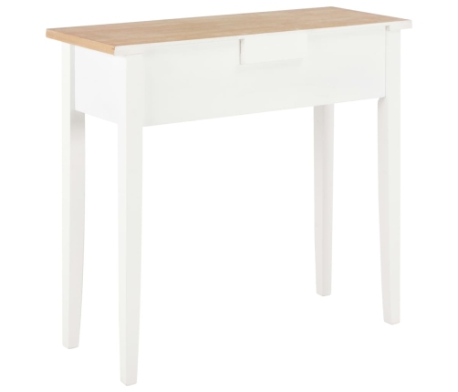 Mesa consola tocador de madera blanca 79x30x74 cm