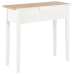 Mesa consola tocador de madera blanca 79x30x74 cm