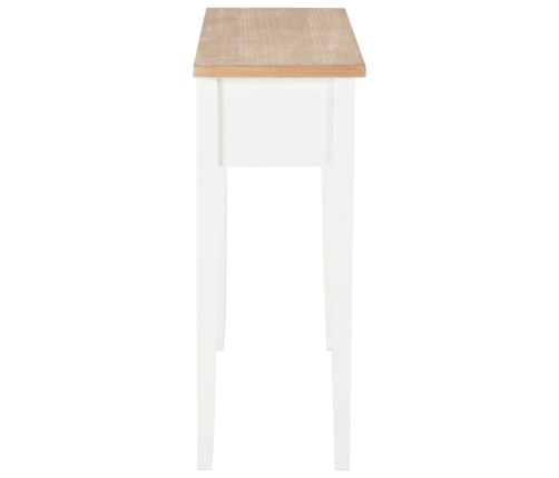 Mesa consola tocador de madera blanca 79x30x74 cm