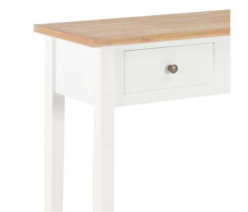 Mesa consola tocador de madera blanca 79x30x74 cm