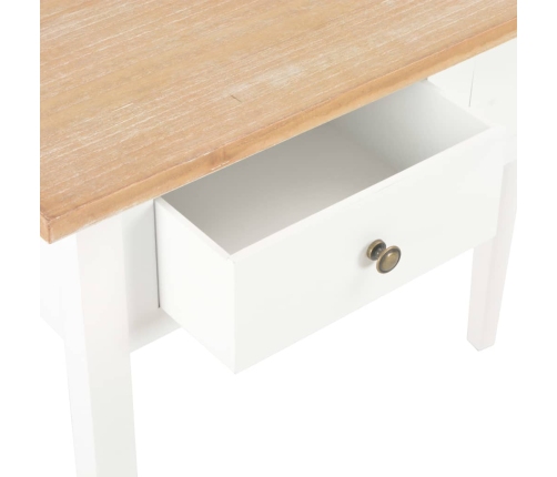 Mesa consola tocador de madera blanca 79x30x74 cm