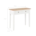 Mesa consola tocador de madera blanca 79x30x74 cm