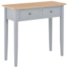 Mesa consola tocador de madera gris 79x30x74 cm