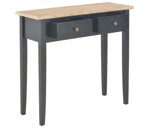 Mesa consola tocador de madera negra 79x30x74 cm