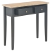 Mesa consola tocador de madera negra 79x30x74 cm