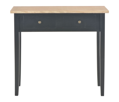 Mesa consola tocador de madera negra 79x30x74 cm