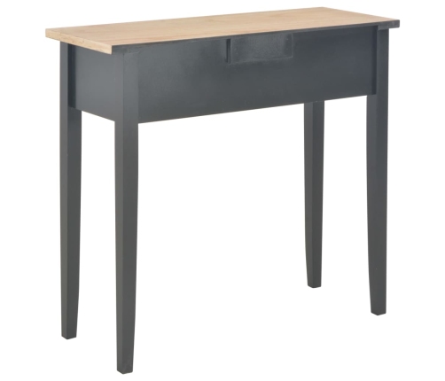 Mesa consola tocador de madera negra 79x30x74 cm