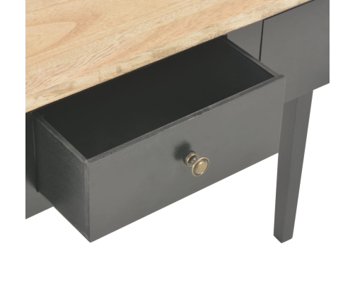 Mesa consola tocador de madera negra 79x30x74 cm