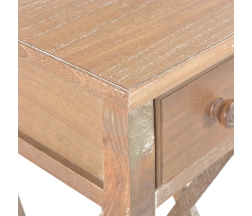 Mesa auxiliar de madera marrón 27x27x65,5 cm