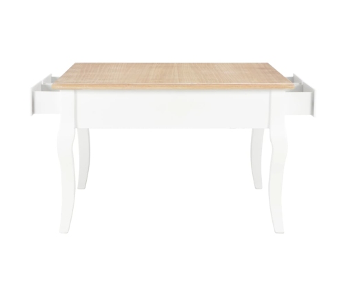 Mesa de centro de madera blanca 80x80x50 cm