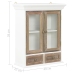 Armario de pared de madera maciza blanco 49x22x59 cm