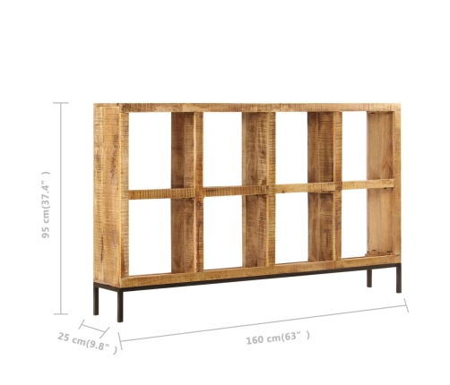 Aparador madera maciza de mango 160x25x95 cm