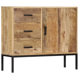 Aparador de madera de mango maciza 88x30x71 cm