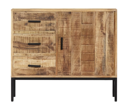 Aparador de madera de mango maciza 88x30x71 cm