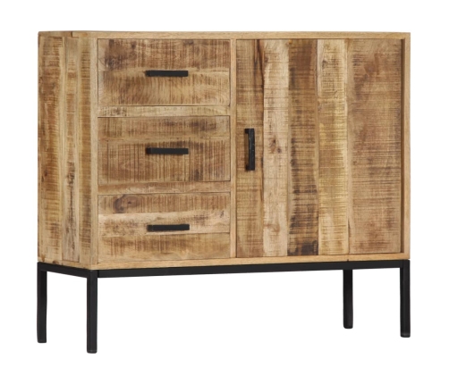 Aparador de madera de mango maciza 88x30x71 cm