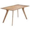 Mesa de comedor de madera maciza de acacia 140x80x76 cm