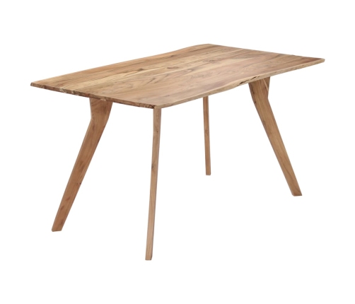 Mesa de comedor de madera maciza de acacia 140x80x76 cm