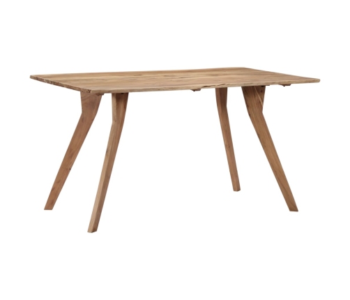 Mesa de comedor de madera maciza de acacia 140x80x76 cm