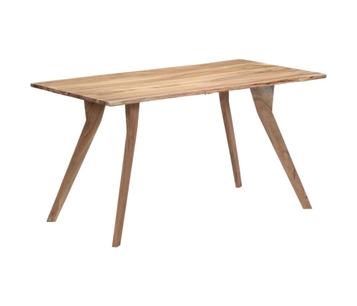 Mesa de comedor de madera maciza de acacia 140x80x76 cm