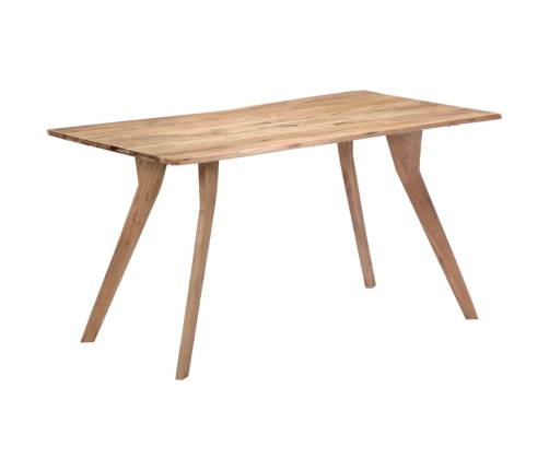 Mesa de comedor de madera maciza de acacia 140x80x76 cm