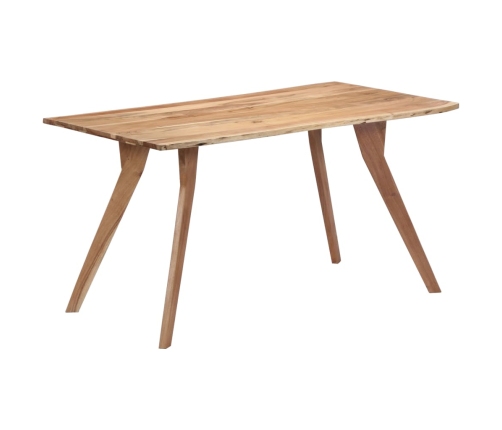 Mesa de comedor de madera maciza de acacia 140x80x76 cm