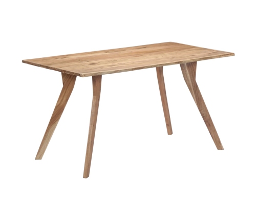 Mesa de comedor de madera maciza de acacia 140x80x76 cm