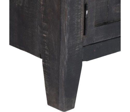 Mueble para TV de madera maciza de mango negro 118x30x40 cm