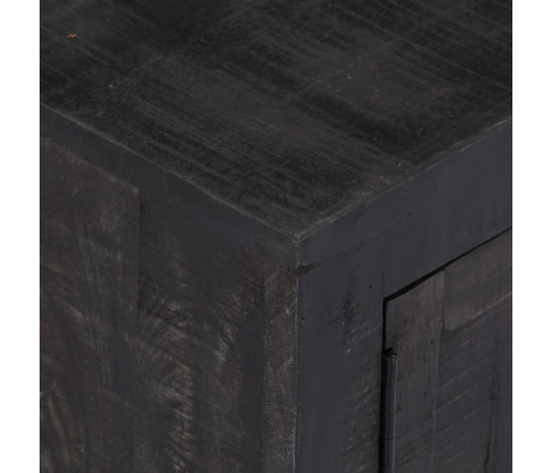 Mueble para TV de madera maciza de mango negro 118x30x40 cm