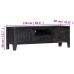 Mueble para TV de madera maciza de mango negro 118x30x40 cm