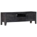 Mueble para TV de madera maciza de mango negro 118x30x40 cm