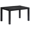 vidaXL Mesa de comedor de madera maciza de mango negra 140x80x76 cm