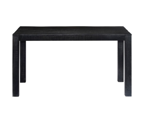 Mesa de comedor de madera maciza de mango negra 140x80x76 cm