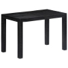 Mesa de comedor de madera maciza de mango negra 118x60x76 cm