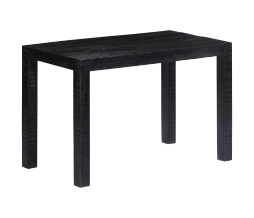 Mesa de comedor de madera maciza de mango negra 118x60x76 cm