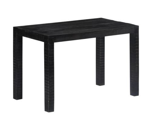 Mesa de comedor de madera maciza de mango negra 118x60x76 cm