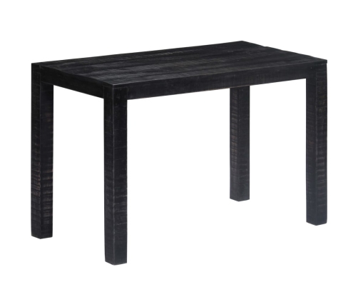 Mesa de comedor de madera maciza de mango negra 118x60x76 cm