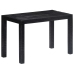 Mesa de comedor de madera maciza de mango negra 118x60x76 cm