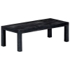 Mesa de centro de madera maciza de mango negro 110x50x35 cm