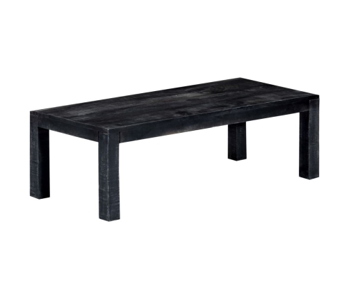 Mesa de centro de madera maciza de mango negro 110x50x35 cm