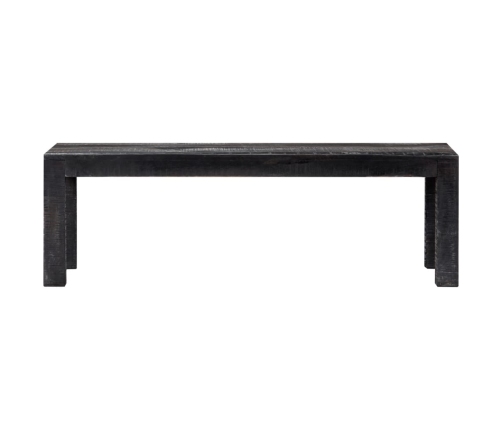 Mesa de centro de madera maciza de mango negro 110x50x35 cm