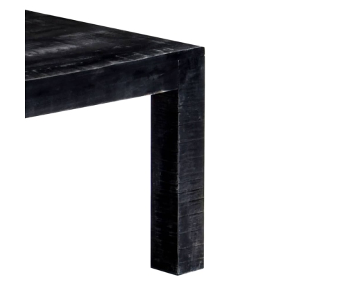 Mesa de centro de madera maciza de mango negro 110x50x35 cm