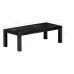 Mesa de centro de madera maciza de mango negro 110x50x35 cm