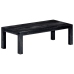 Mesa de centro de madera maciza de mango negro 110x50x35 cm