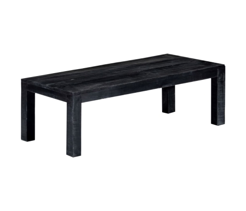 Mesa de centro de madera maciza de mango negro 110x50x35 cm