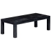 Mesa de centro de madera maciza de mango negro 110x50x35 cm