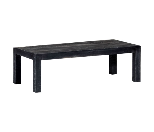 Mesa de centro de madera maciza de mango negro 110x50x35 cm